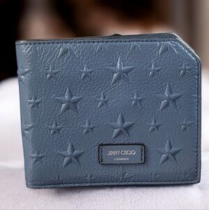 JIMMY CHOO BIFOLD WALLET WITH STARS-EUC- AUTHENTIC